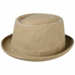 Bio-Baumwolle Pork-Pie-Hut By Stetson